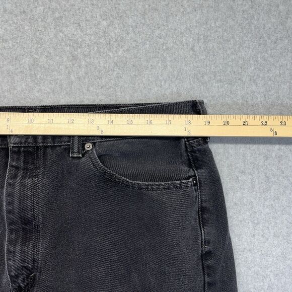 Levi’s 505 Men’s Jeans Black 38x34 Straight Leg Regular Fit Denim Pants - Picture 10 of 14